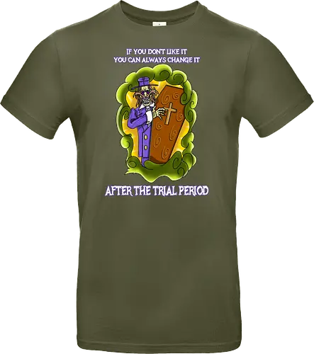 Lustiger Cartoon-Sarg mit dunklem Goth-Horrorhumor