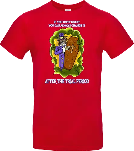 Lustiger Cartoon-Sarg mit dunklem Goth-Horrorhumor