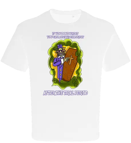 Lustiger Cartoon-Sarg mit dunklem Goth-Horrorhumor