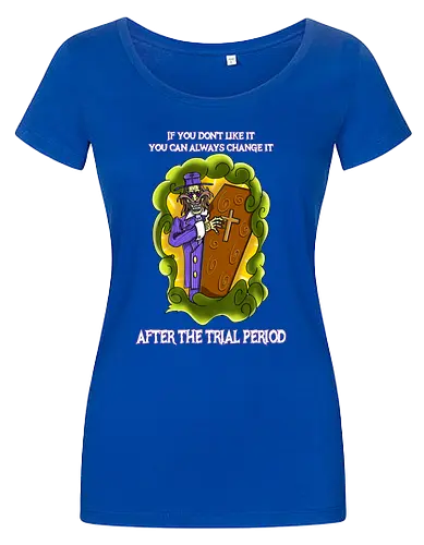 Lustiger Cartoon-Sarg mit dunklem Goth-Horrorhumor