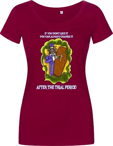 Lustiger Cartoon-Sarg mit dunklem Goth-Horrorhumor