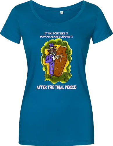 Lustiger Cartoon-Sarg mit dunklem Goth-Horrorhumor