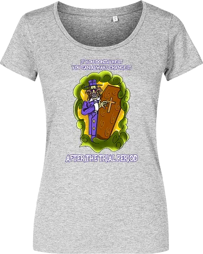 Lustiger Cartoon-Sarg mit dunklem Goth-Horrorhumor