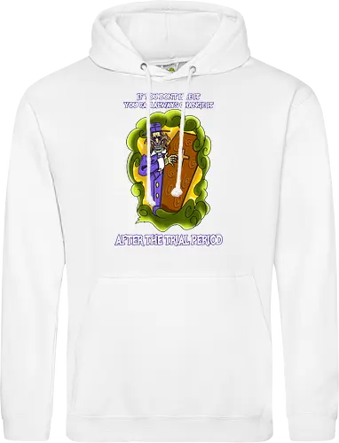 Lustiger Cartoon-Sarg mit dunklem Goth-Horrorhumor