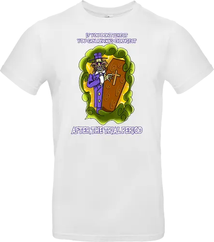 Lustiger Cartoon-Sarg mit dunklem Goth-Horrorhumor