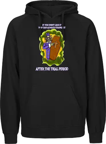 Lustiger Cartoon-Sarg mit dunklem Goth-Horrorhumor