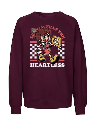 Game Mascot Hearts Key - Video Games, Video Game, Game, Games, Gamer, Mascot, Retro, Vintage, Retro Vintage, Retro Gamer, Retro Cartoon, Adventure, Fantasy, Classic, Classic Games, Classic Game - Fairtrade Sweatshirt