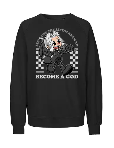 Game Mascot Soldier Boss - Video Games, Video Game, Game, Games, Gamer, Mascot, Retro, Vintage, Retro Vintage, Retro Gamer, Retro Cartoon, Adventure, Fantasy, Rpg, Katana, Game Mascot, Cyberpunk - Fairtrade Sweatshirt