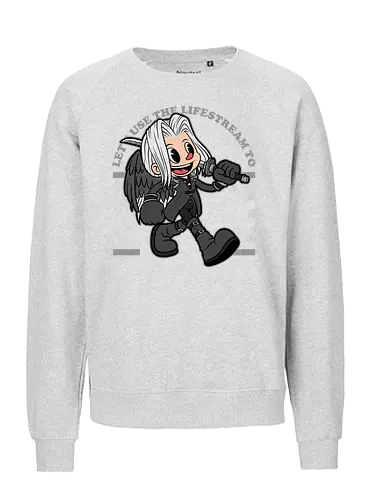 Game Mascot Soldier Boss - Video Games, Video Game, Game, Games, Gamer, Mascot, Retro, Vintage, Retro Vintage, Retro Gamer, Retro Cartoon, Adventure, Fantasy, Rpg, Katana, Game Mascot, Cyberpunk - Fairtrade Sweatshirt
