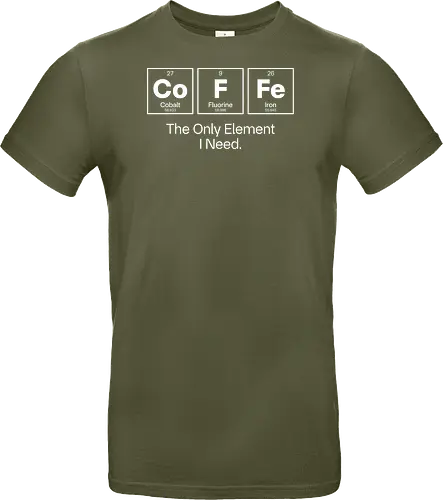 Coffee Chemistry Quote – The Only Element I Need – Science Humor Design