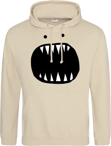 Minimalistisches rotes Monstergesicht