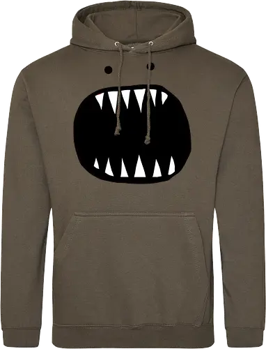 Minimalistisches rotes Monstergesicht