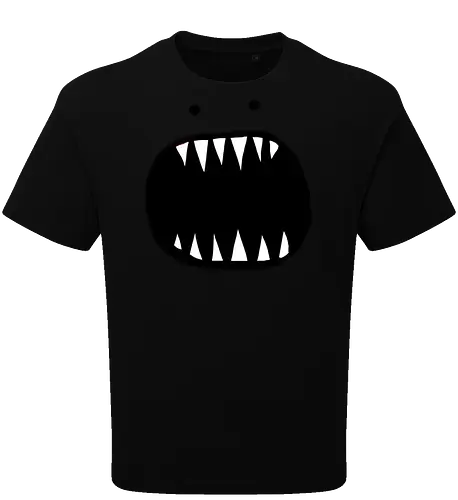 Minimalistisches rotes Monstergesicht