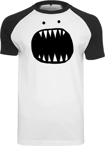 Minimalistisches rotes Monstergesicht