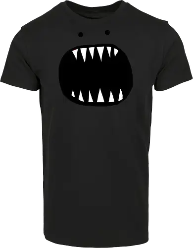 Minimalistisches rotes Monstergesicht