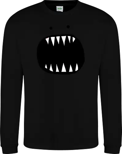 Minimalistisches rotes Monstergesicht