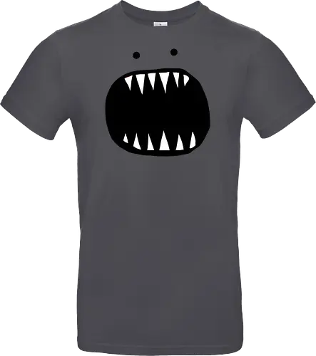 Minimalistisches rotes Monstergesicht