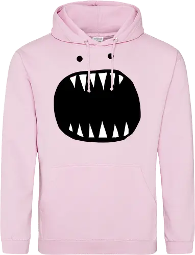 Minimalistisches rotes Monstergesicht