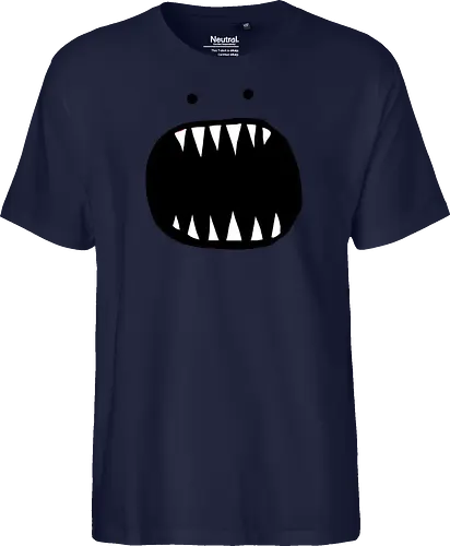 Minimalistisches rotes Monstergesicht