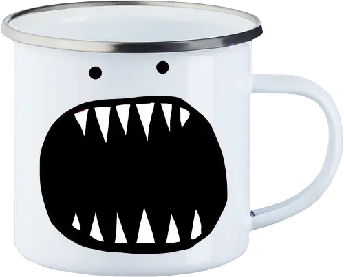 Minimalistisches rotes Monstergesicht