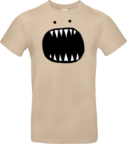 Minimalistisches rotes Monstergesicht