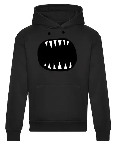 Minimalistisches rotes Monstergesicht