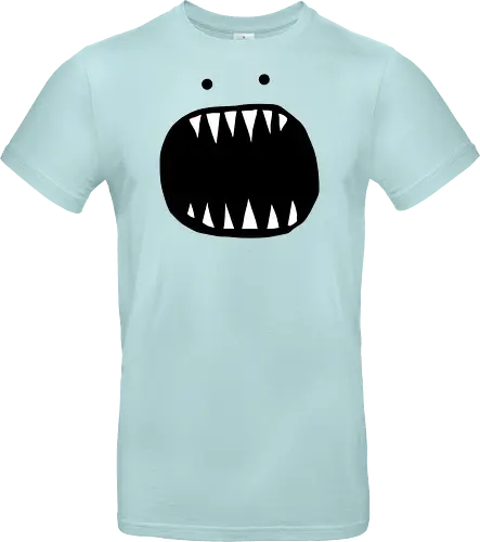 Minimalistisches rotes Monstergesicht