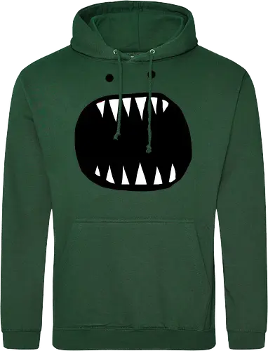 Minimalistisches rotes Monstergesicht