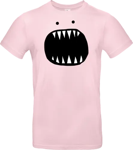 Minimalistisches rotes Monstergesicht