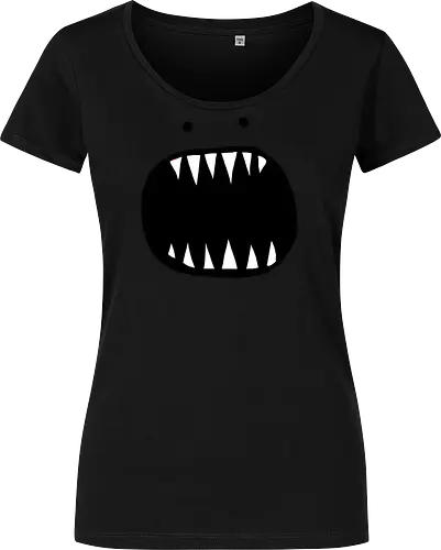 Minimalistisches rotes Monstergesicht