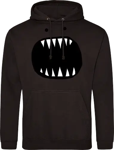 Minimalistisches rotes Monstergesicht