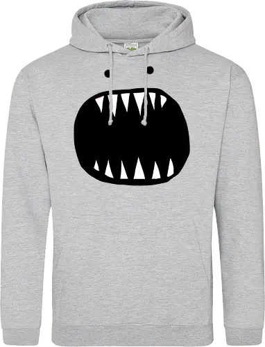 Minimalistisches rotes Monstergesicht