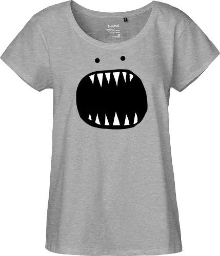 Minimalistisches rotes Monstergesicht