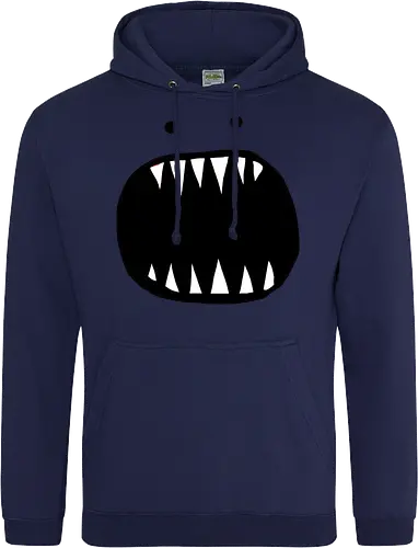 Minimalistisches rotes Monstergesicht