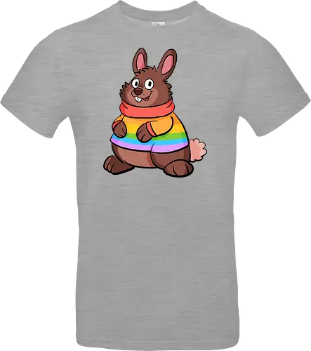 Regenbogenhase - Hase, Queer, Regenbogen - Standard T-Shirt