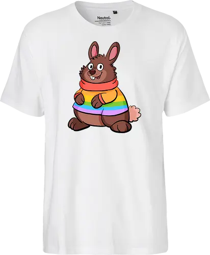 Regenbogenhase - Hase, Queer, Regenbogen - Fairtrade T-Shirt