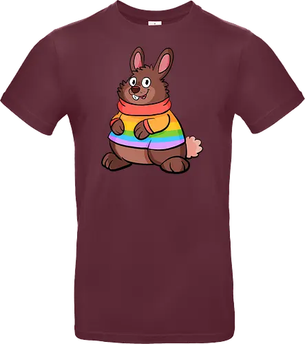 Regenbogenhase - Hase, Queer, Regenbogen - Standard T-Shirt
