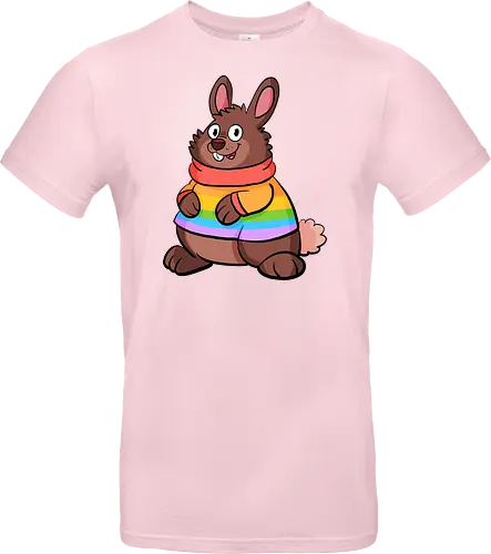 Regenbogenhase - Hase, Queer, Regenbogen - Standard T-Shirt