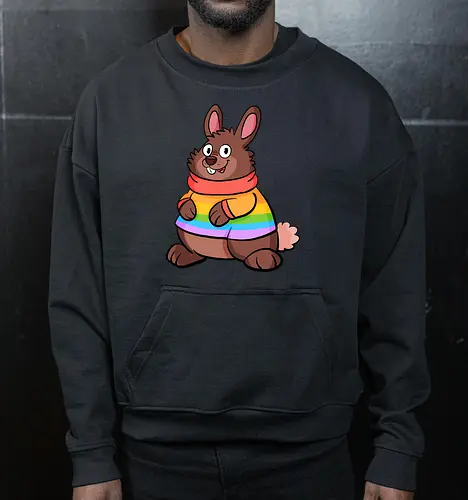Regenbogenhase - Hase, Queer, Regenbogen - Cropped Sweatshirt
