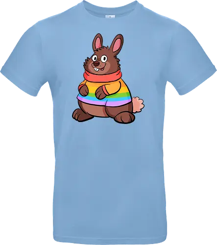 Regenbogenhase - Hase, Queer, Regenbogen - Standard T-Shirt