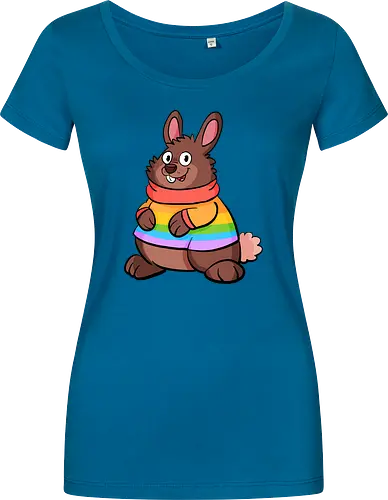 Regenbogenhase - Hase, Queer, Regenbogen - Damen T-Shirt