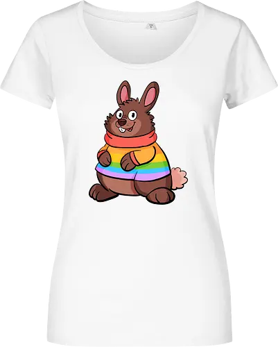 Regenbogenhase - Hase, Queer, Regenbogen - Damen T-Shirt