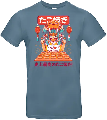 TAKOYAKI - takoyaki, anime, japan, japanese food, octopus, oni, anime girl, oni girl, cute, kawaii - Standard T-Shirt