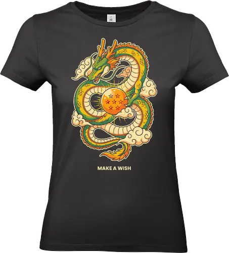 Make a Wish - eternal dragon, make a wish, anime dragon shirt, seven star orb, shenron inspired art, mythical dragon tee, green dragon graphic, japanese aesthetic clothing, manga lover gift, dragon ball fan art, shenron t-shirt, legendary dragon, wish granting dragon, divine dragon, oriental dragon art, anime streetwear, celestial dragon, magic orb shirt, dragon quest apparel - Standard T-Shirt (Frauen)