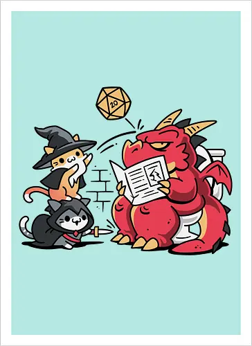 Toilet Dice Roll – Cats vs Dragon