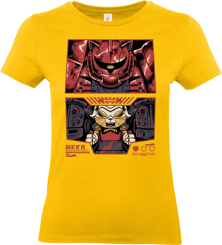 cat aznable - gundam, anime, manga, cat, kitty, zaku, robot, mecha, cute, cartoon, pilot, space, techwear, futuristic, cyberpunk - Standard T-Shirt (Frauen)