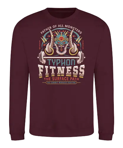 Father Of All Monsters Fitness Emblem - hades, hades 2, hades ii, zagreus, zeus, dusa, medusa, zagreus sword, melinoe, cerberus, theseus, video games, gaming - Sweatshirt