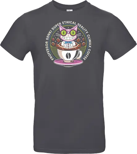 Steelport Cat Coffee Emblem - saints row, johnny gat, third street saints, agents of mayhem, gat out of hell, saintsrow, cat, professor genki, games, gamer, gaming, video game, video games, saints row 4, coffee - Standard T-Shirt