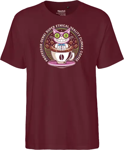 Steelport Cat Coffee Emblem - saints row, johnny gat, third street saints, agents of mayhem, gat out of hell, saintsrow, cat, professor genki, games, gamer, gaming, video game, video games, saints row 4, coffee - Fairtrade T-Shirt