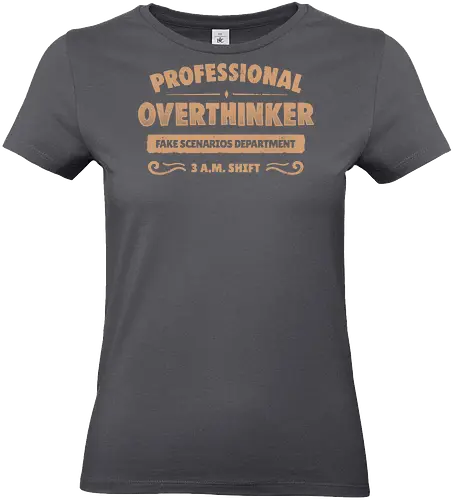 Professional Overthinker - koalatees, koala, overthinker, fake scenarios, anxiety, introvert humor, insomnia, late night, sarcastic, ironic, funny quote - Standard T-Shirt (Frauen)